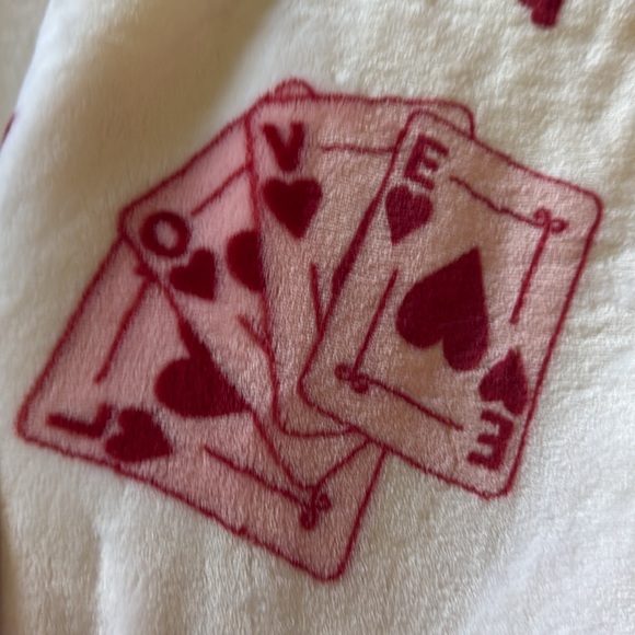 Rachelle Roy Valentine’s Day, LOVE playing cards, oversized, plush blanket - Picture 7 of 8